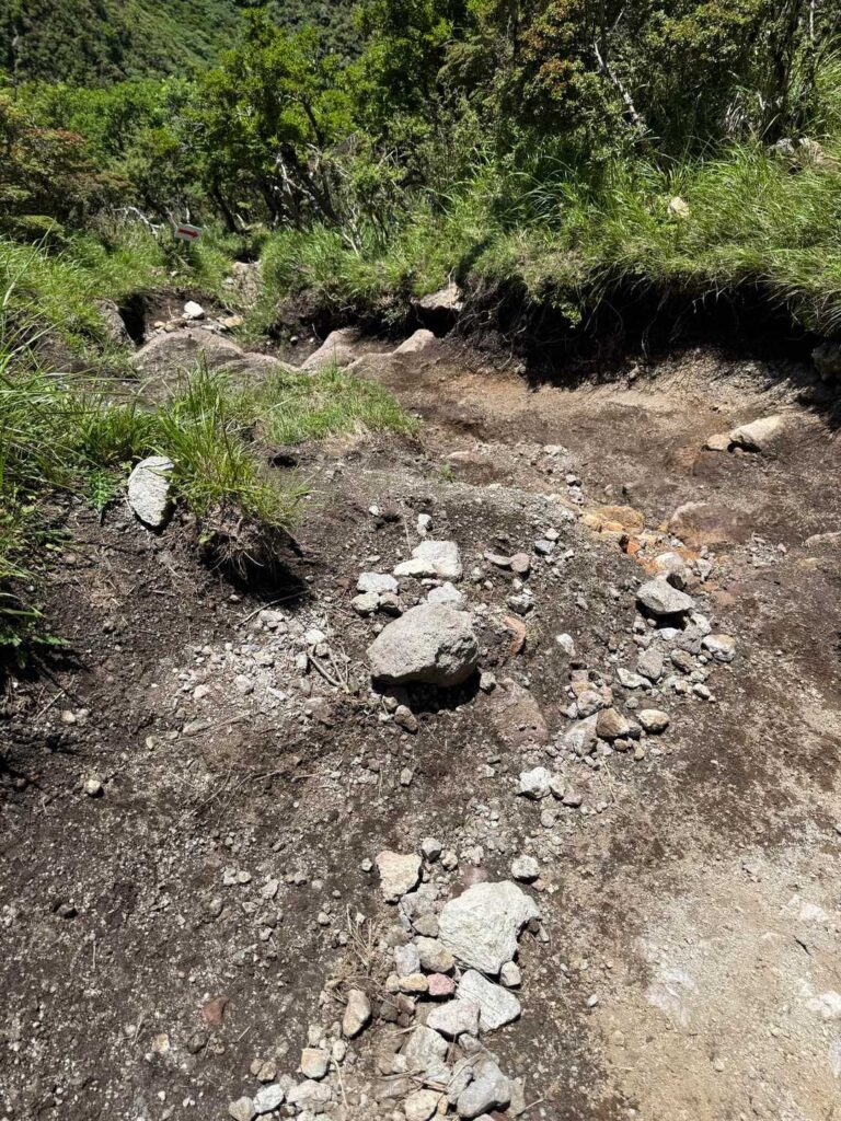 鎖場より怖かった斜面