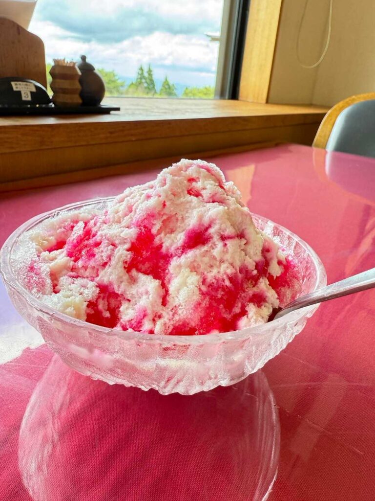 かき氷で仕上げ。おつかれさまでした