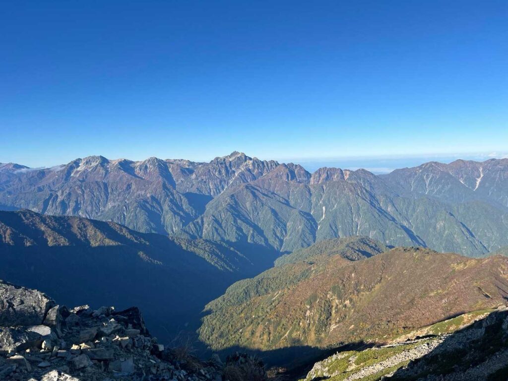 剱岳が大きく見える