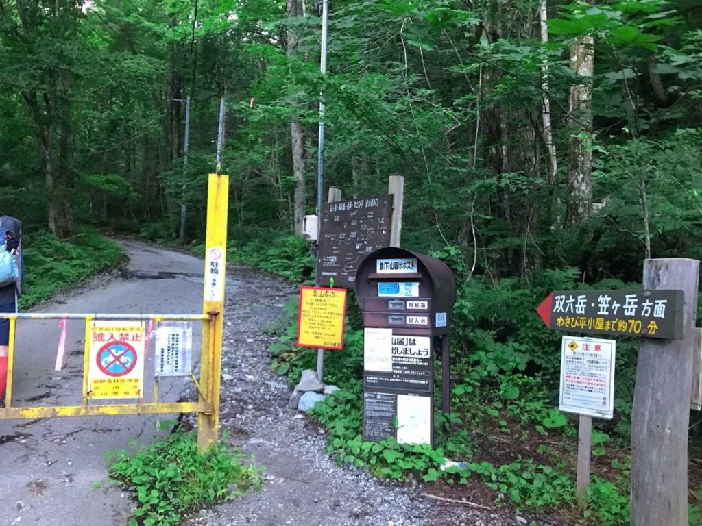 長い林道歩きが続く