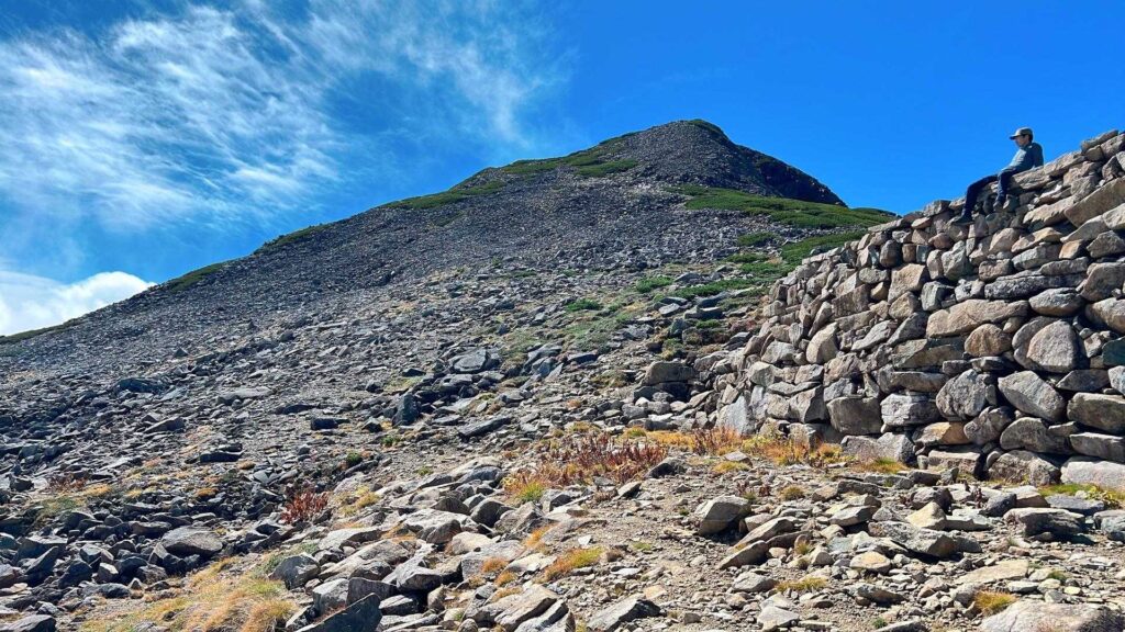 山頂付近の景色