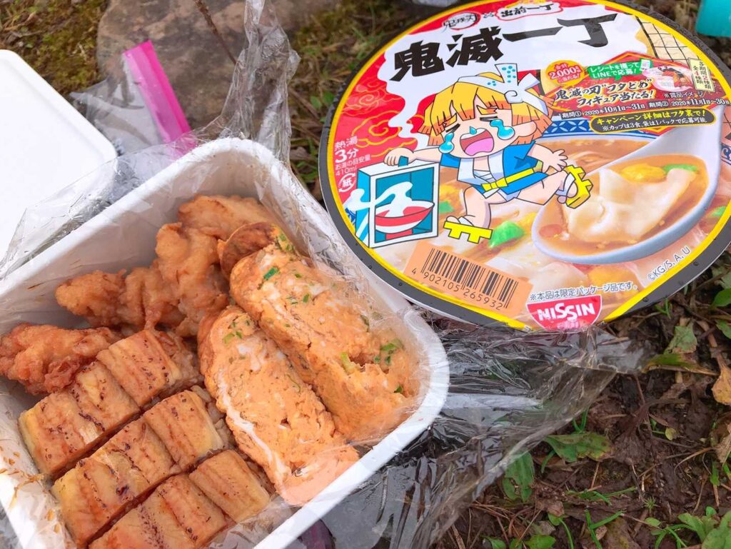 山頂での昼食