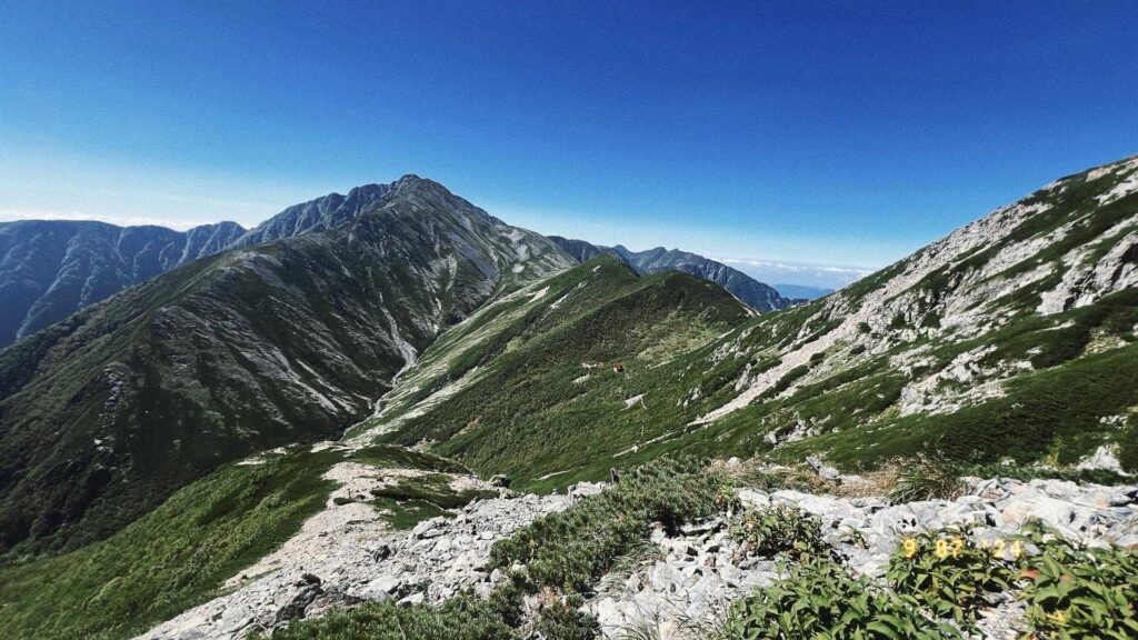 荒川三山への登り