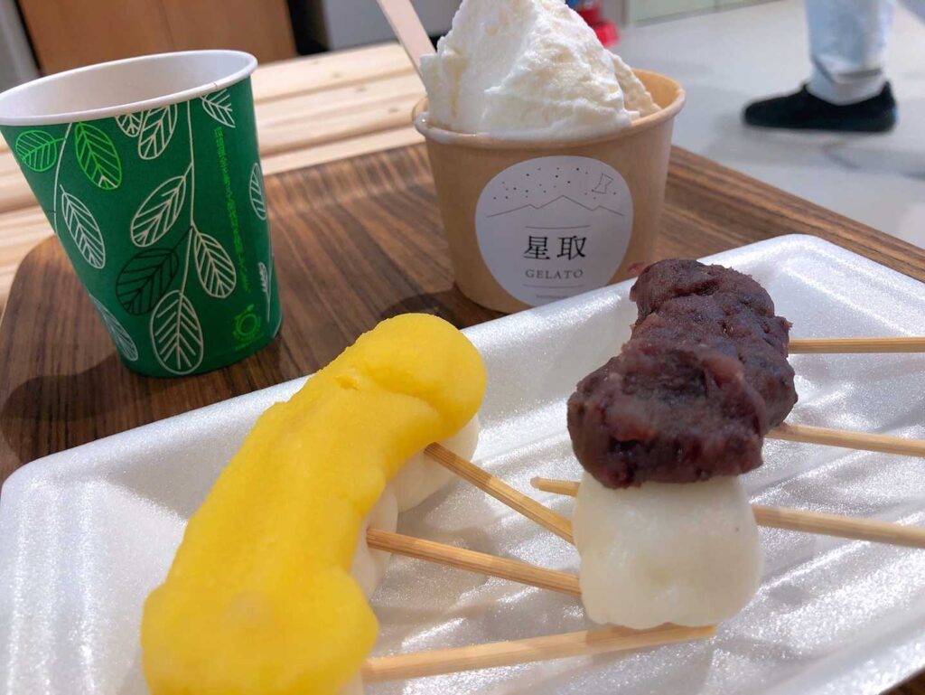 団子とジェラートでご褒美
