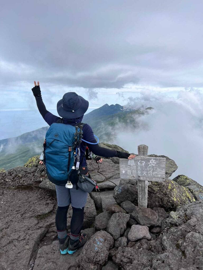 羅臼岳山頂にて