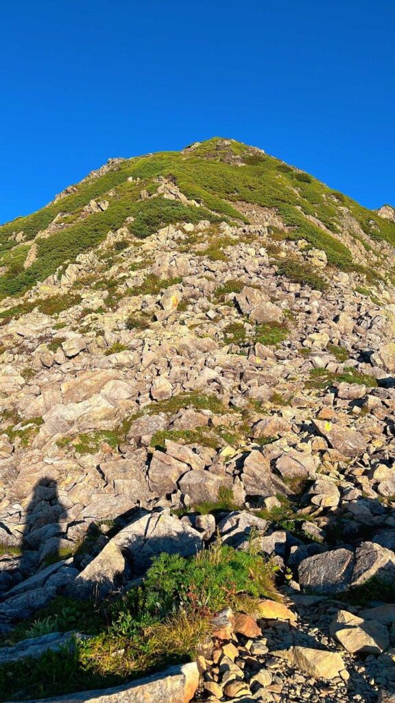 赤石岳への稜線