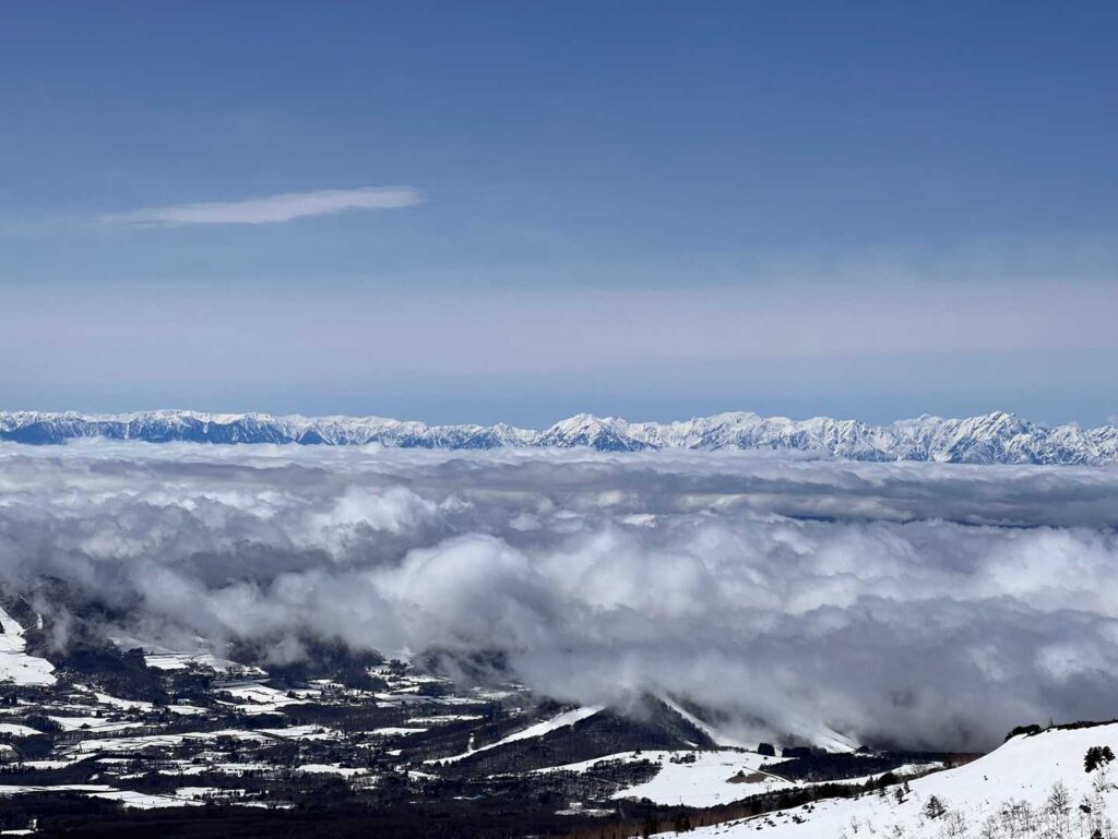 北アルプスの大展望。いや〜いいっす!