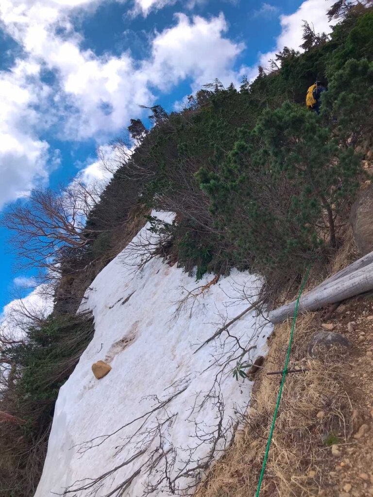 雪も少し残っていた