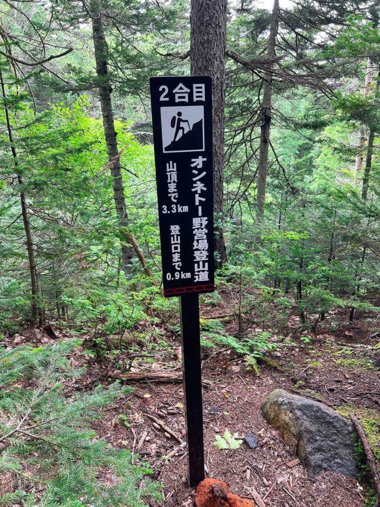 下山ペースが早すぎて看板を見落とす