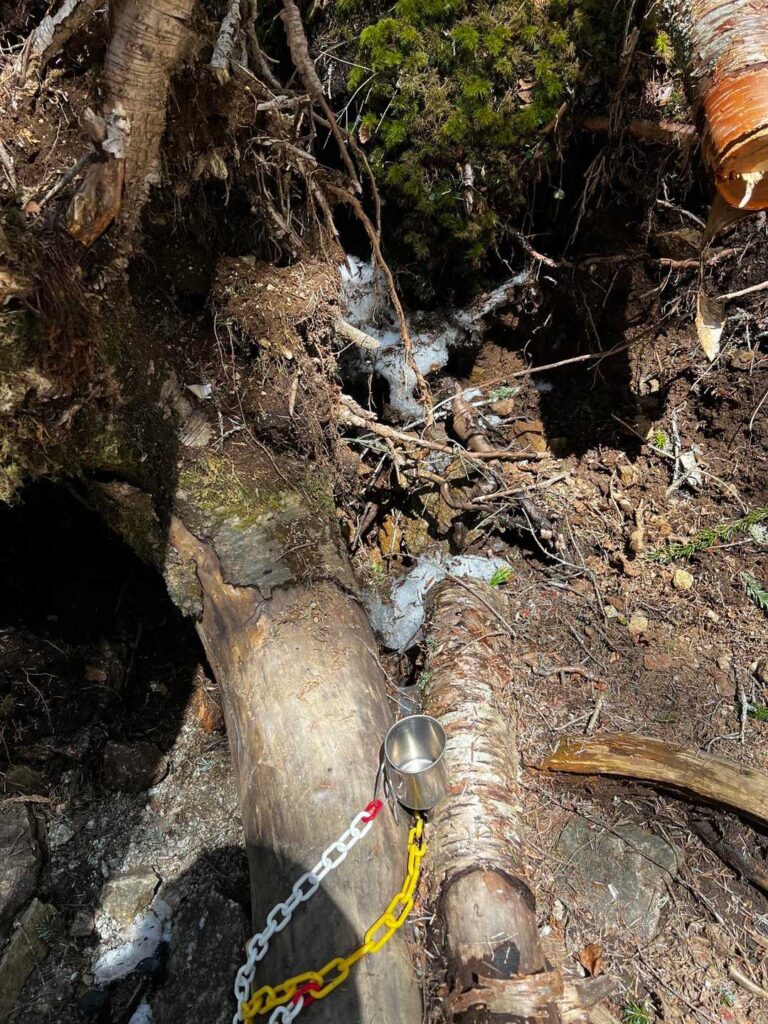 千曲川源流付近の鎖場