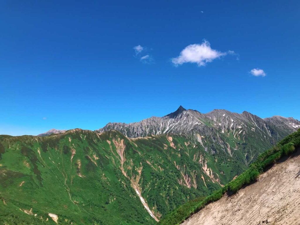 槍ヶ岳方面の眺望