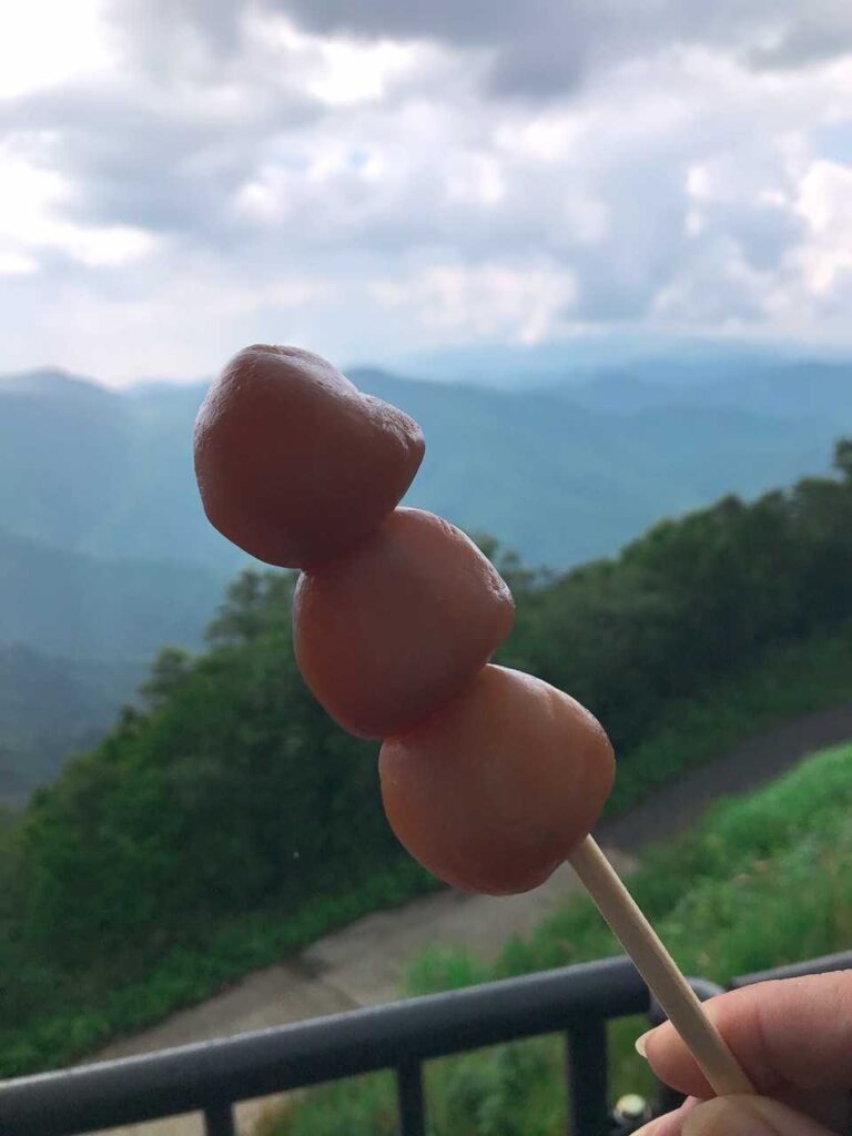 スタンプラリーのご褒美のお団子