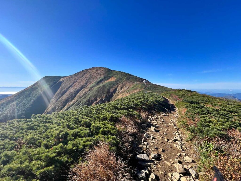 大朝日小屋が見えてきた