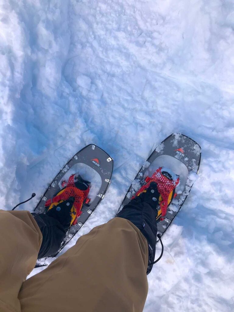 スノーシュー装着完了!