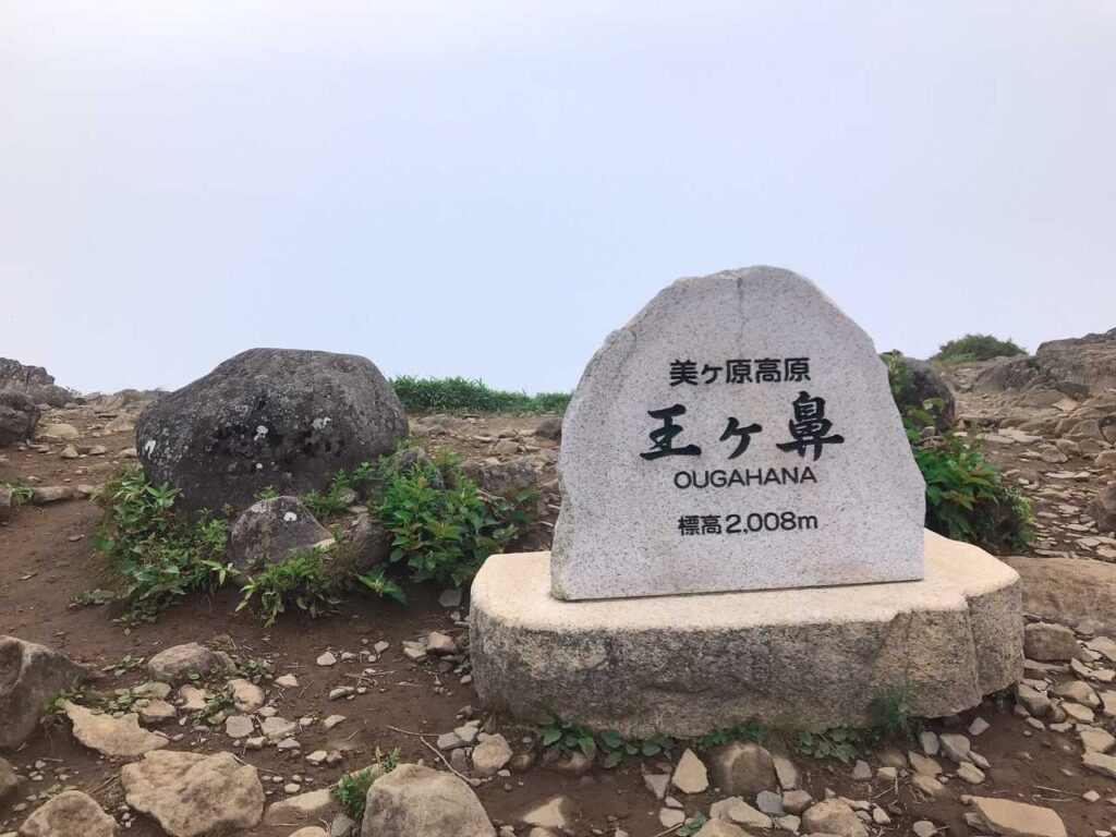 王ヶ鼻の山頂標識