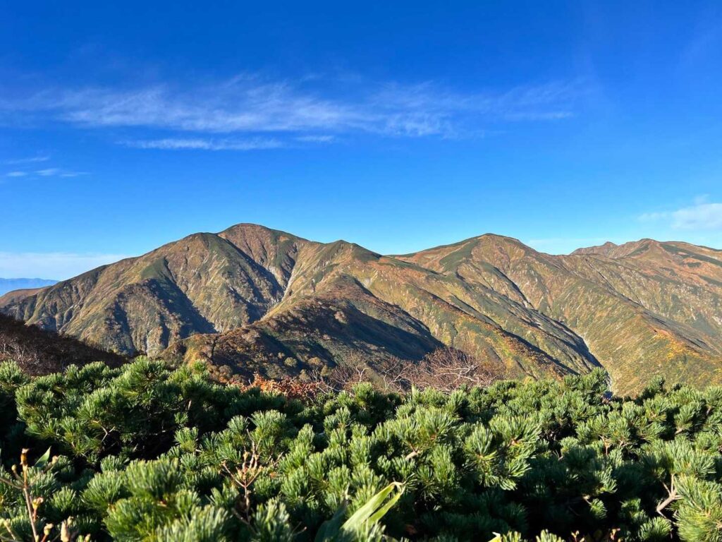 小朝日岳から大朝日岳を望む