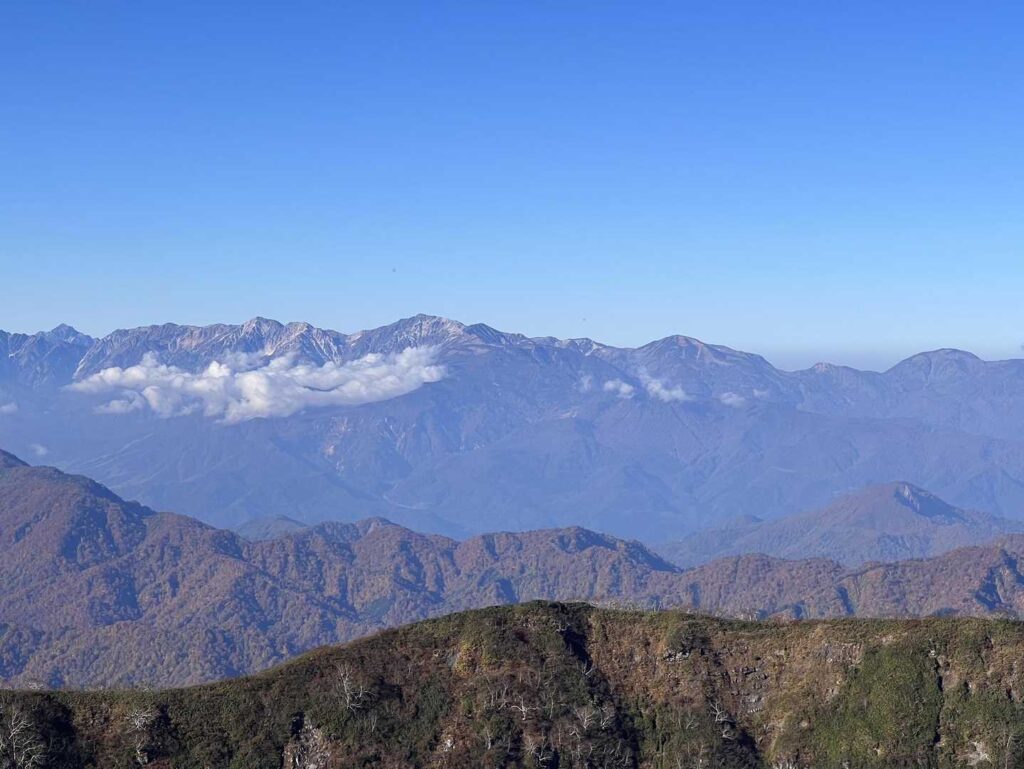 剱岳方面のアップ