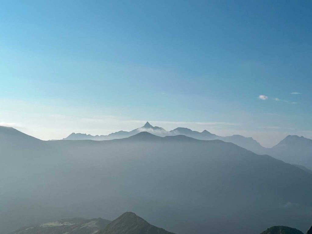 今日も槍ヶ岳がいい感じ