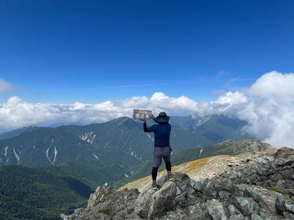 悪沢岳山頂