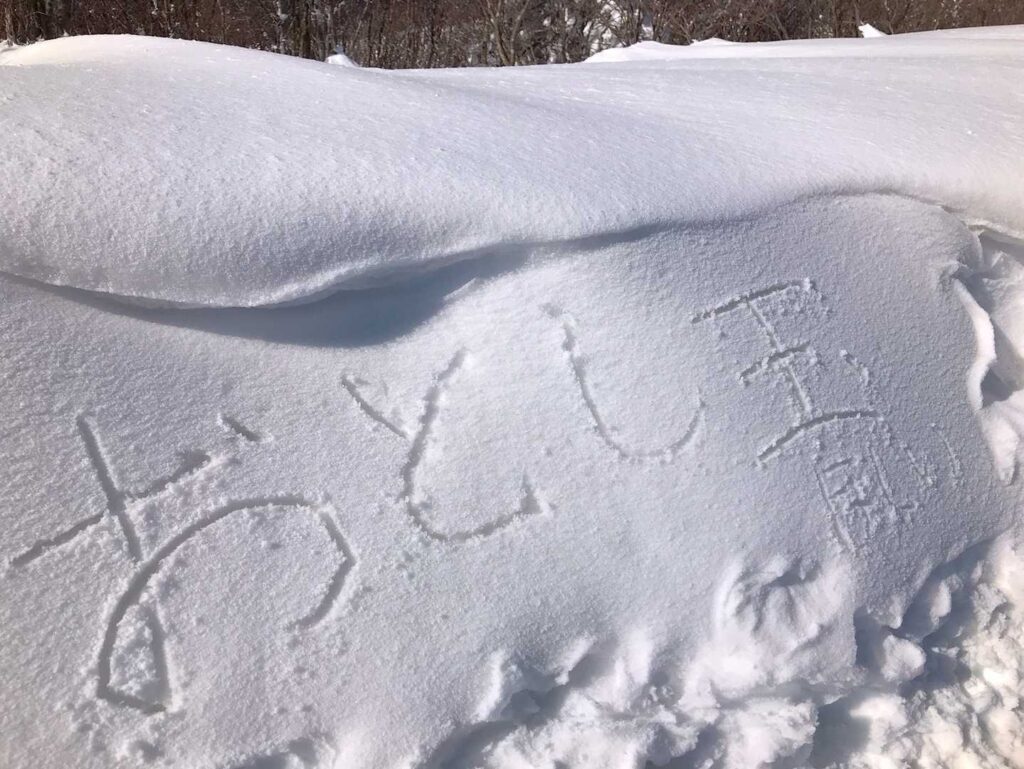 雪のオブジェも至るところに