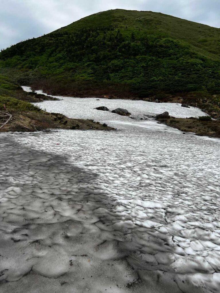 残雪の雪渓