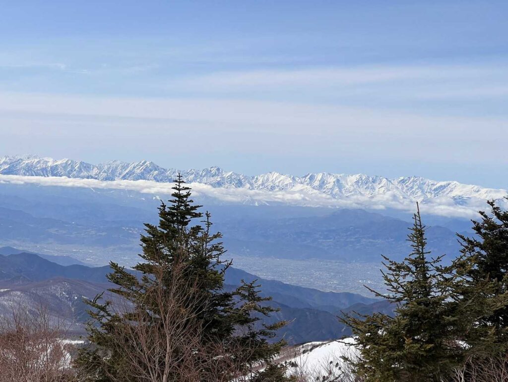 北アルプス方面の展望