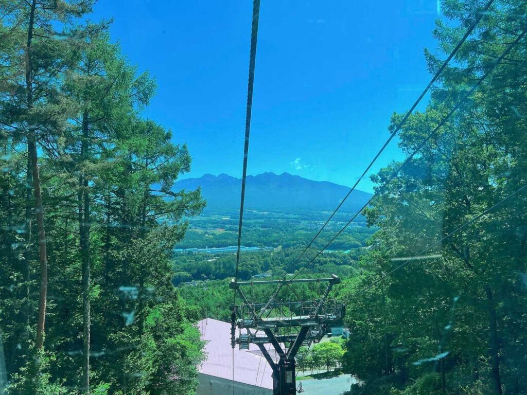 八ヶ岳を眺めながら