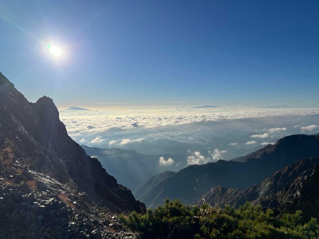 山頂付近から見た雲海