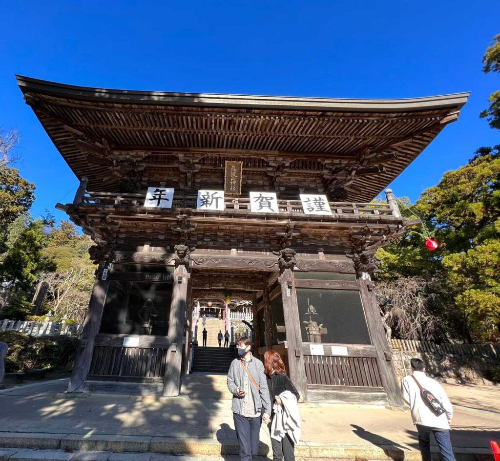 お正月モードの筑波山神社周辺