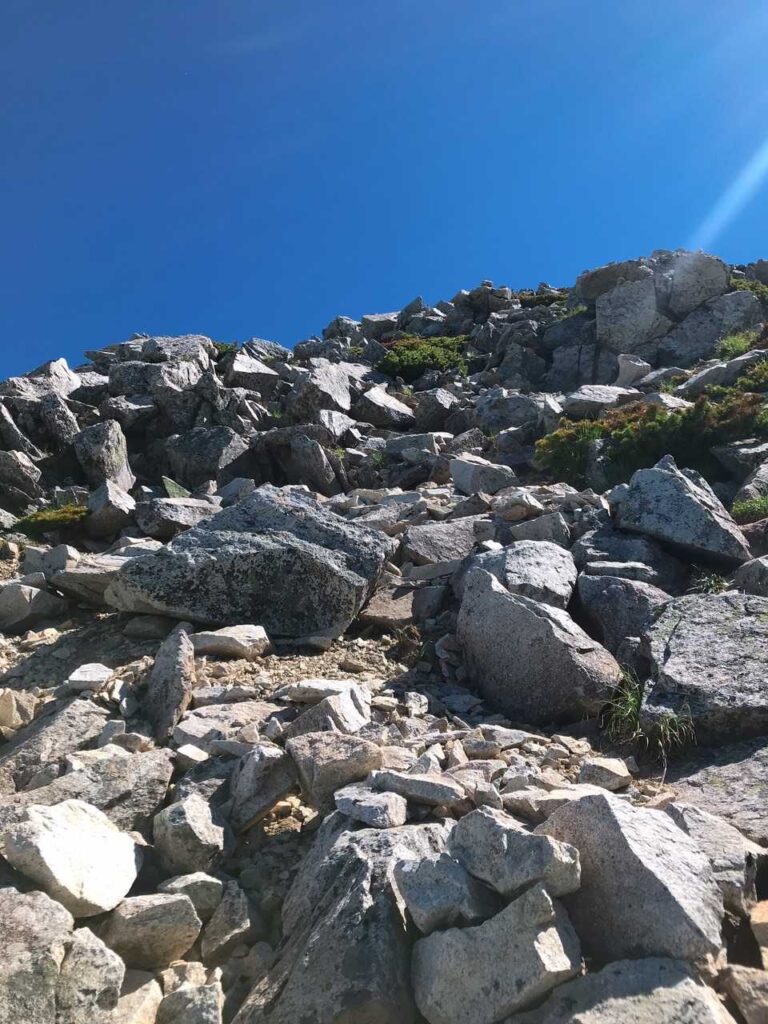 鷲羽岳への登り