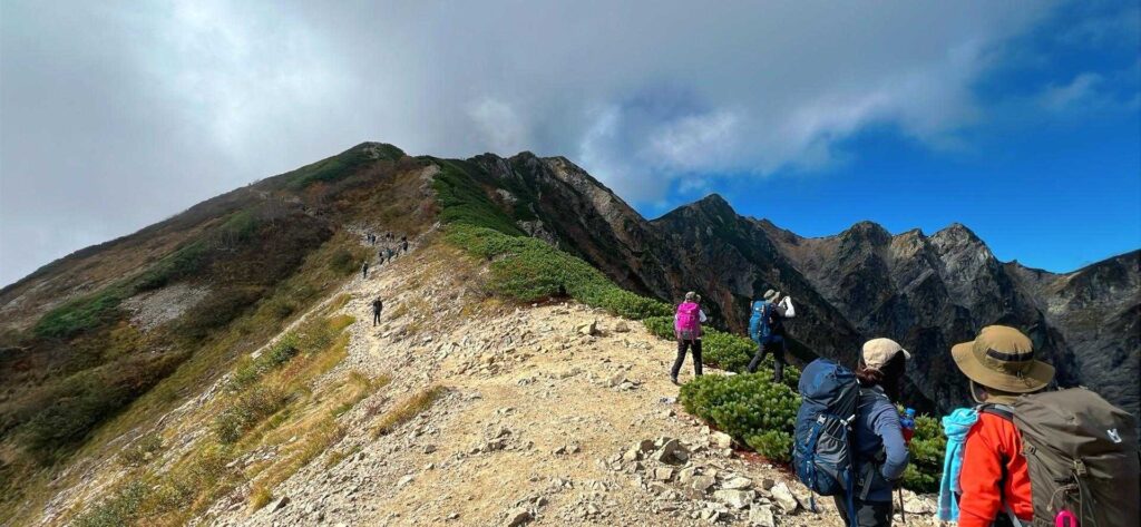 稜線から見た景色