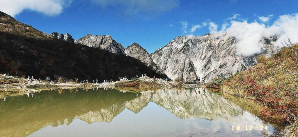 八方池と白馬三山の定番アングル