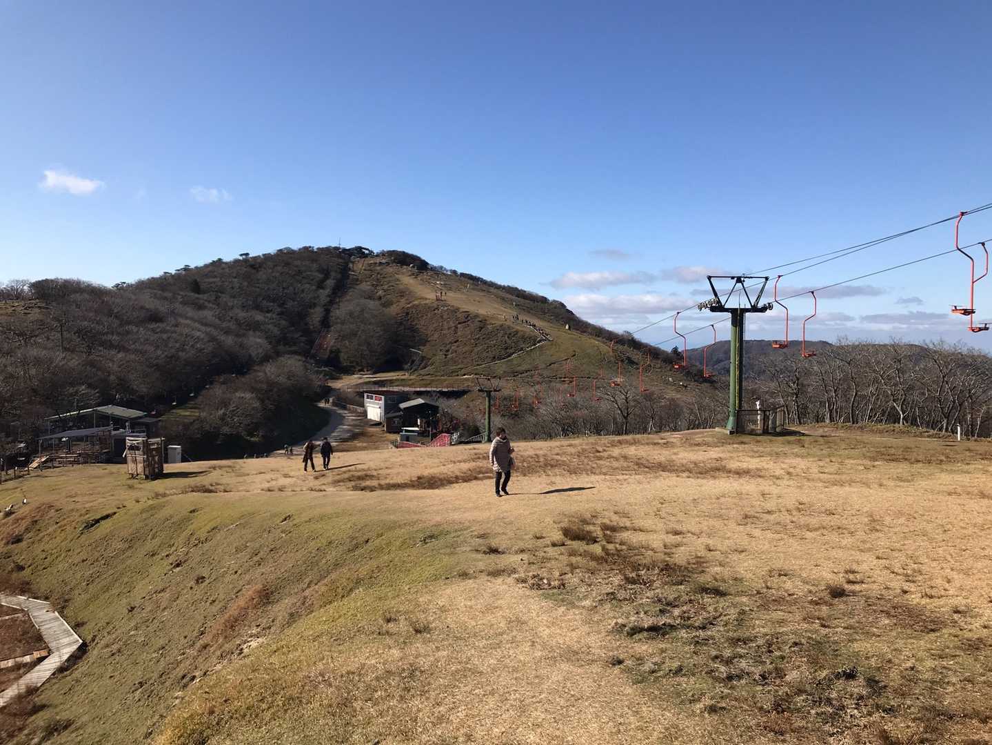 山上公園の草原側、雪なし