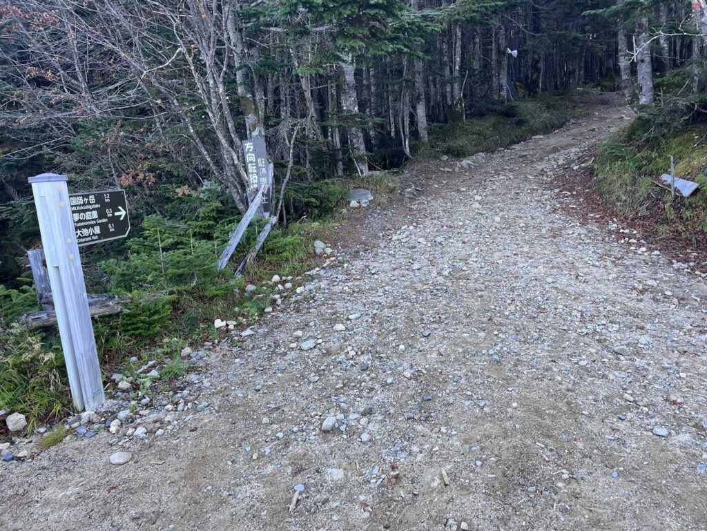 大弛峠の登山口