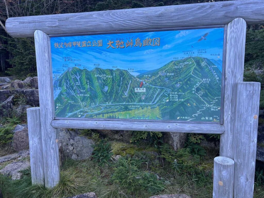 大弛峠の鳥瞰図