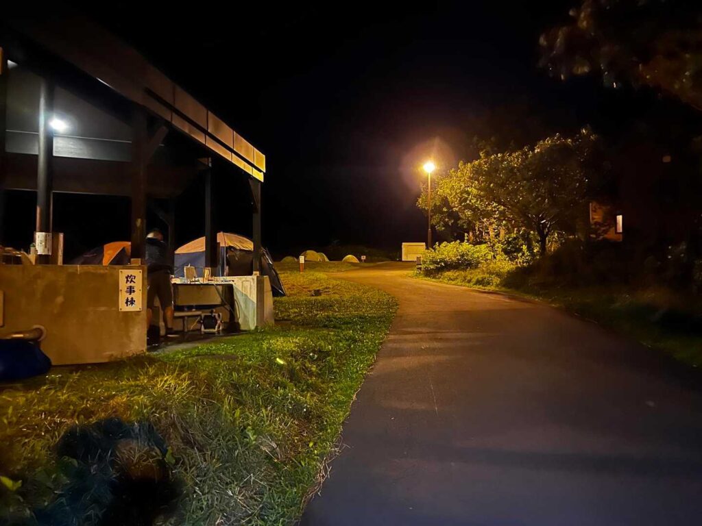 スタート地点のキャンプ場