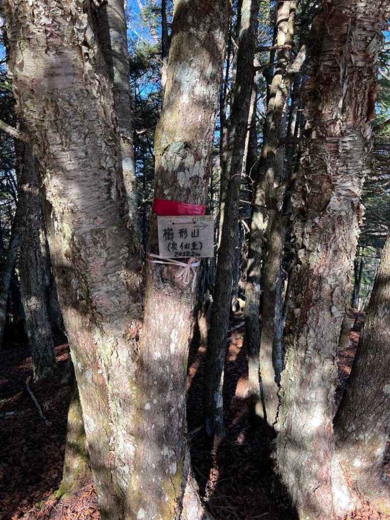 櫛形山の山頂標識