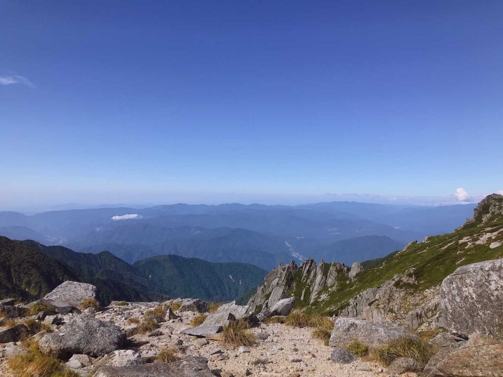 稜線の景色が綺麗