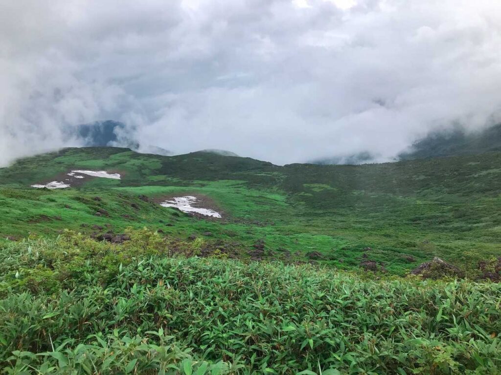 雲の流れが早い