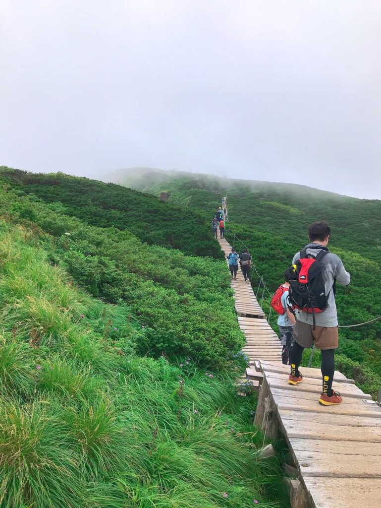 稜線からの景色