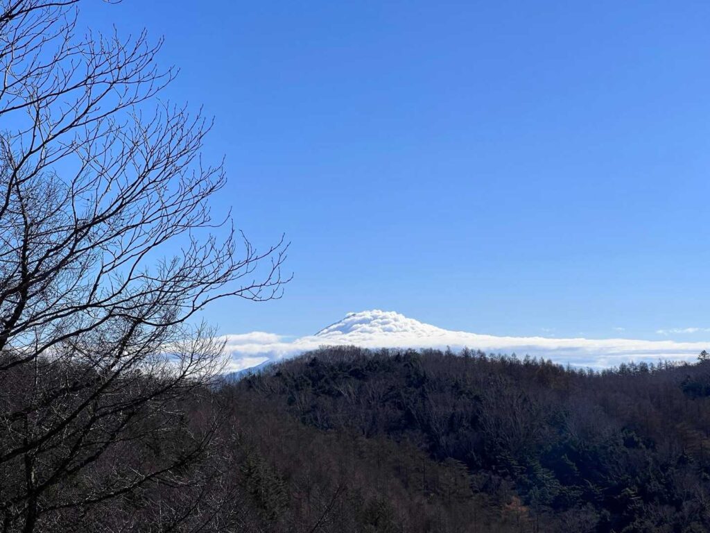 雪をまとった南アルプス。生クリームのよう