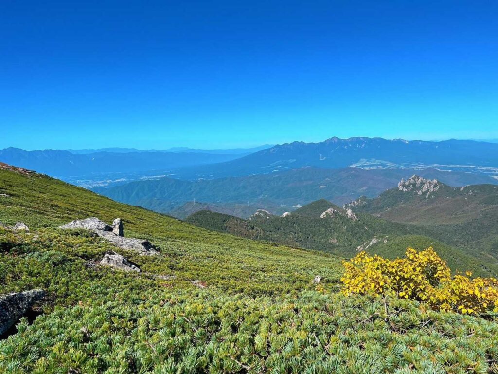 ハイマツ帯からの大展望