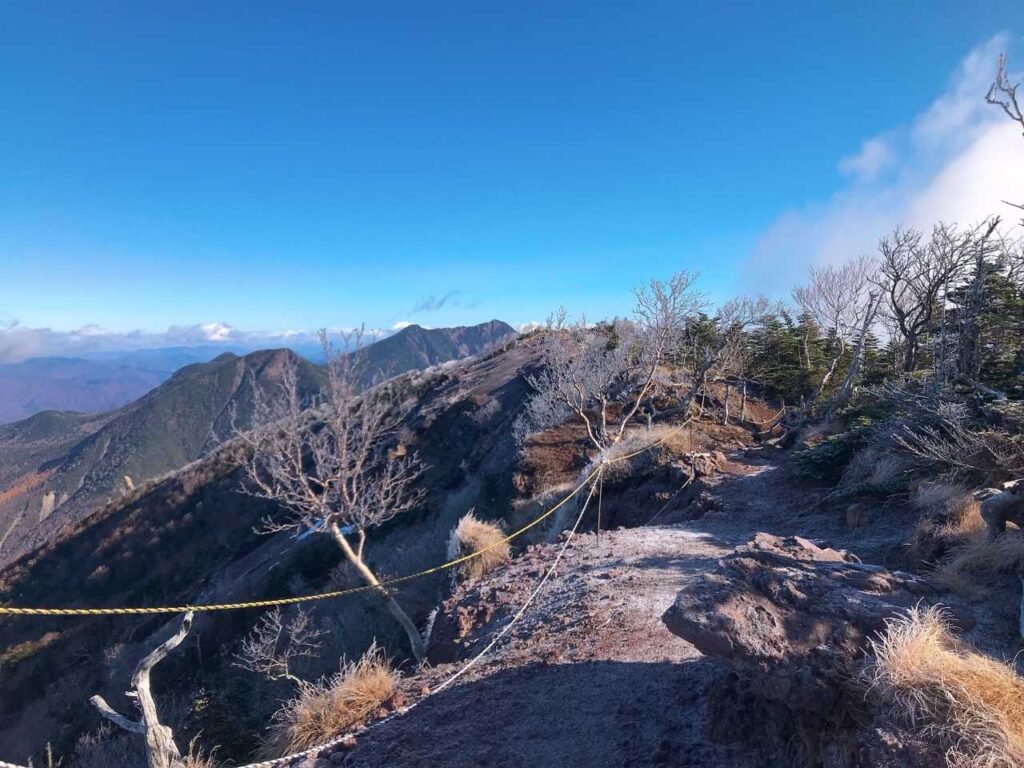 霧氷が見られた