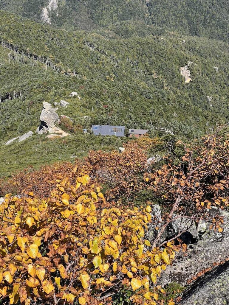 金峰山小屋方面への下り