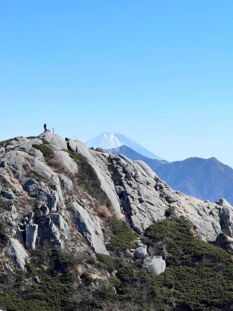 下山中に見えた富士山