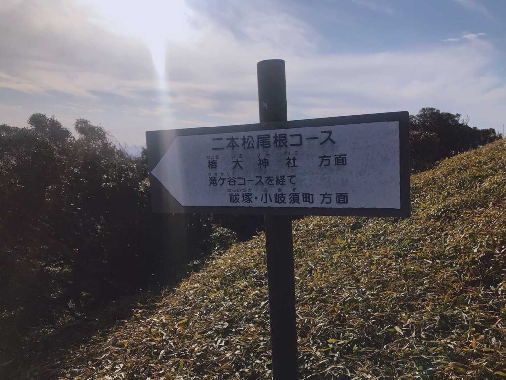 帰りは二本松尾根コースで