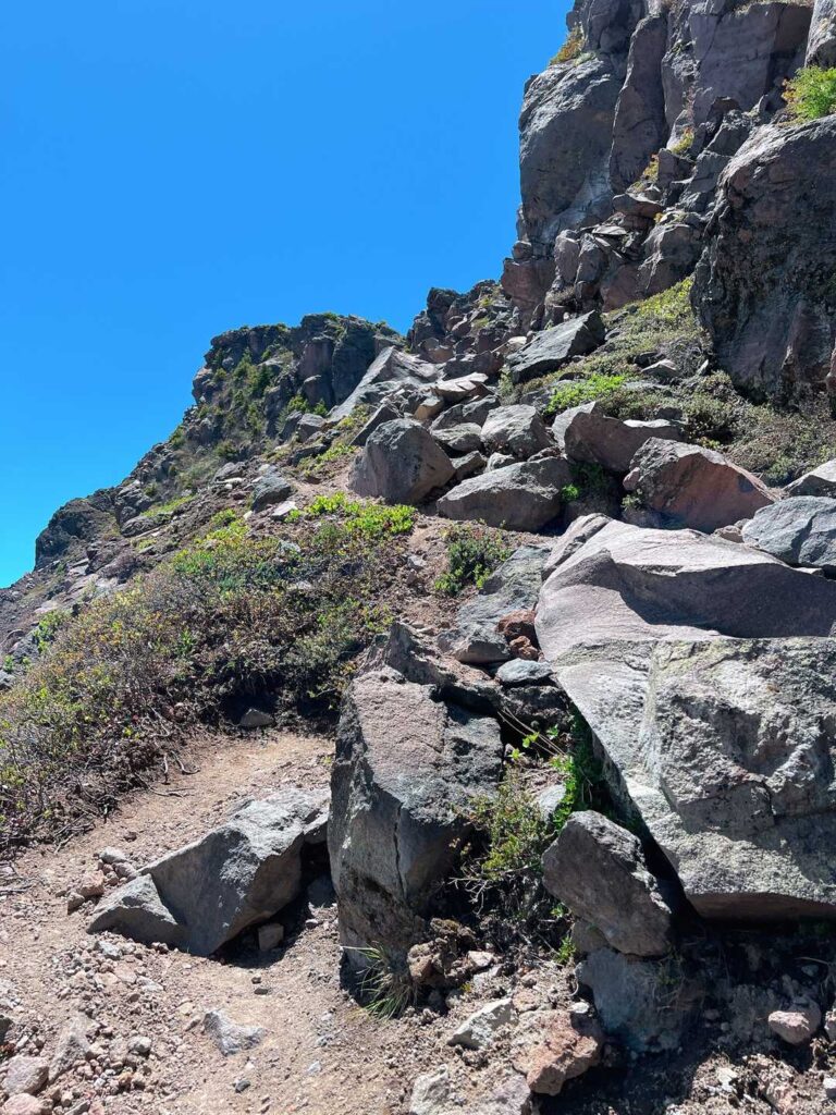 変化のある岩稜帯