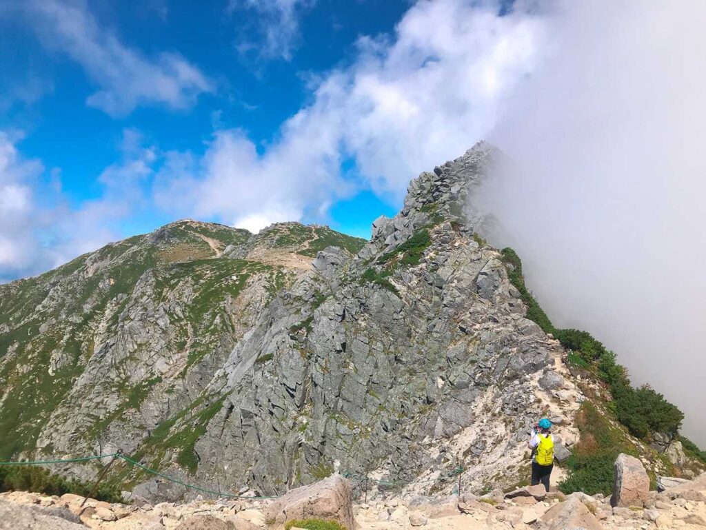 通った道にガスがかかってきた