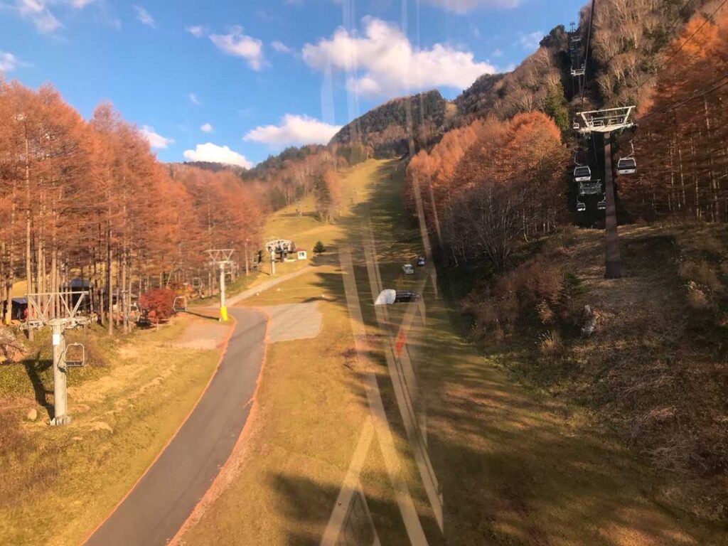 ロープウェイで下山