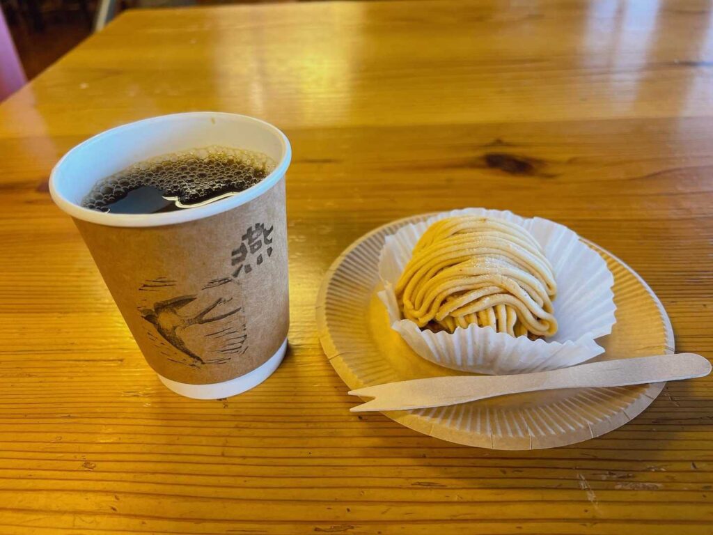 モンブランとコーヒー。至福のひととき